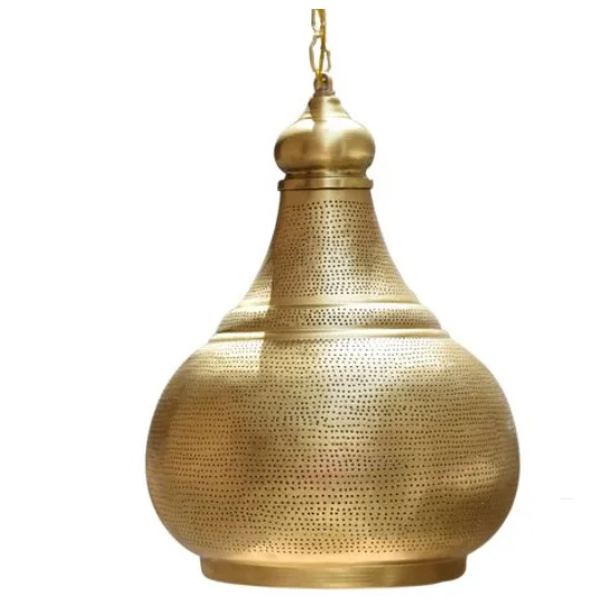Gold Polished Metal Arabic Moroccan Hanging Lamp Modern Designer Hanging Lights for Home Decoration at Lowest Price From India