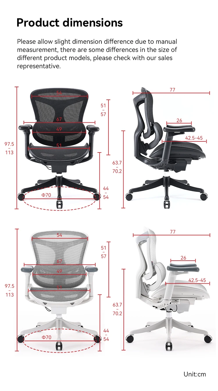 2024 Modern Design Breathable Ergonomic Mesh Meeting chairs Lift Style with Sliding Seat New Style Fabric Seat breathable back