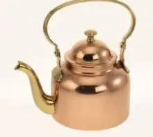 Trending Coffee Tea Serving Kettle Handmade Round Copper Tea Milk Kettle for Warming Tea Coffee Kettle