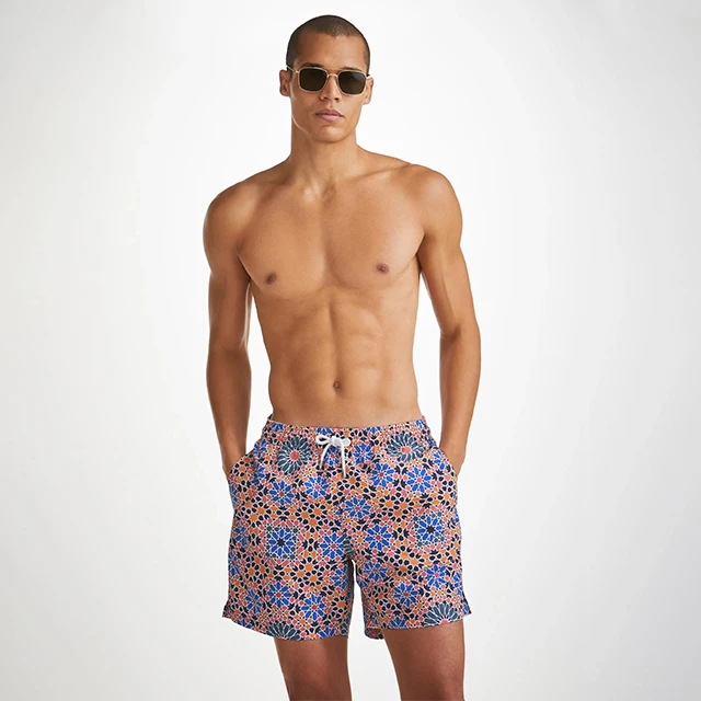 Mens Summer Sports Swimwear swimming short pants men beach surfing  swimming trunks lining sand wear