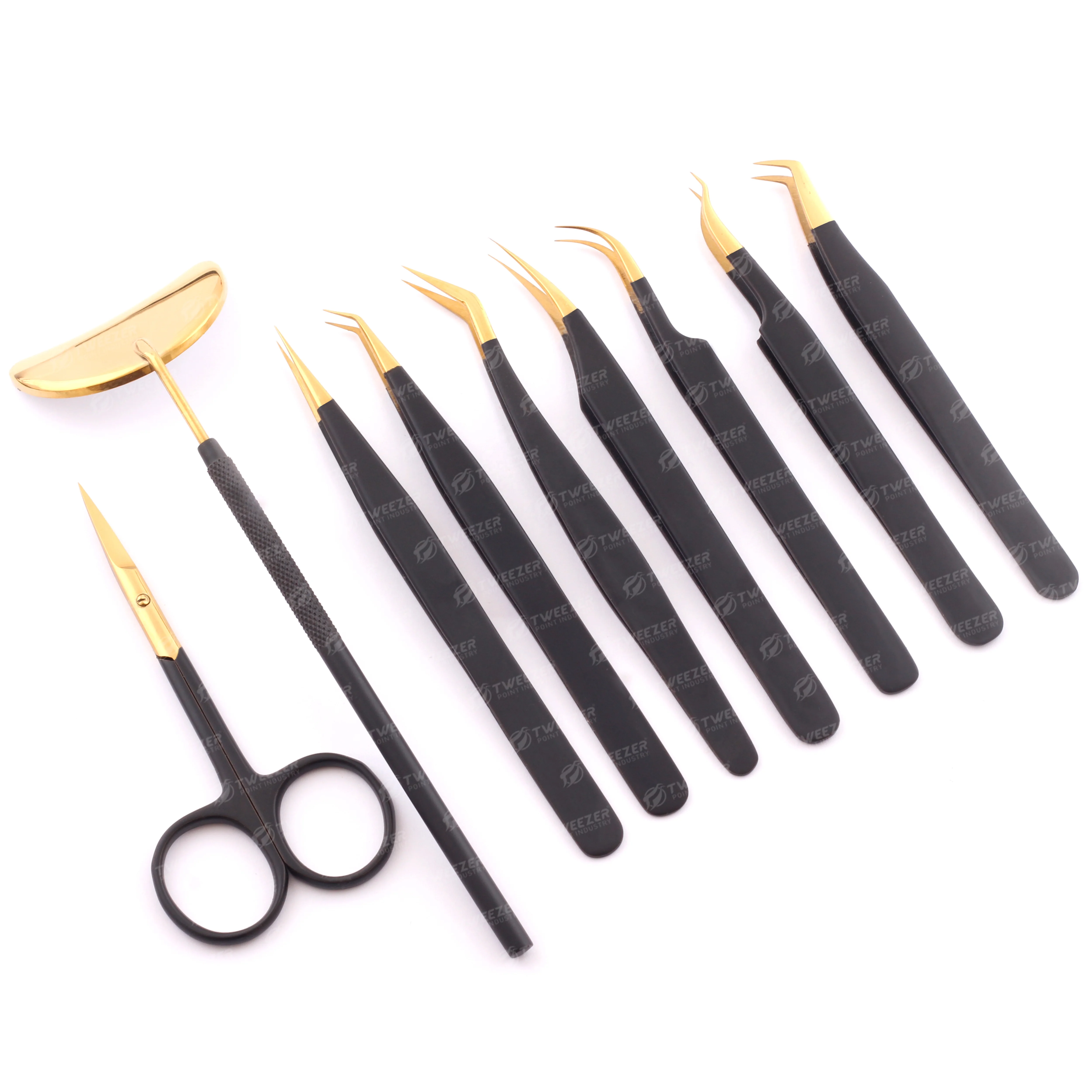 Wholesale Diamond Grip  Eyelash Tweezers Bulk  Rainbow Tweezers For Lash Extensions Under Private Label