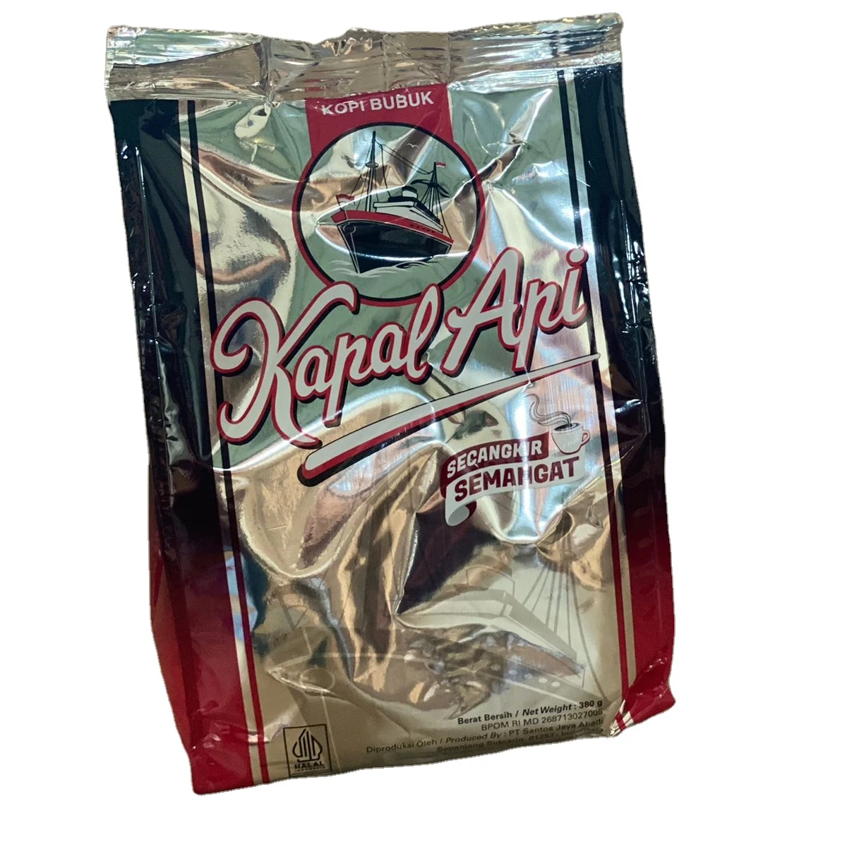 Kapal Api Silver 9 pouch x 380gram Ground Coffee Powder Instant (instan Kopi Bubuk murni Indonesia) Arabica