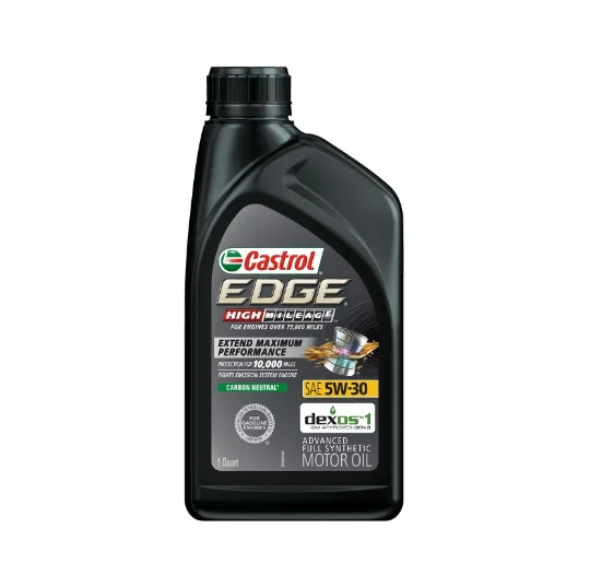 Castrol High Mileage Full Synthetic Engine Oil 5W-30  pack of 6x1 Quart 15D362