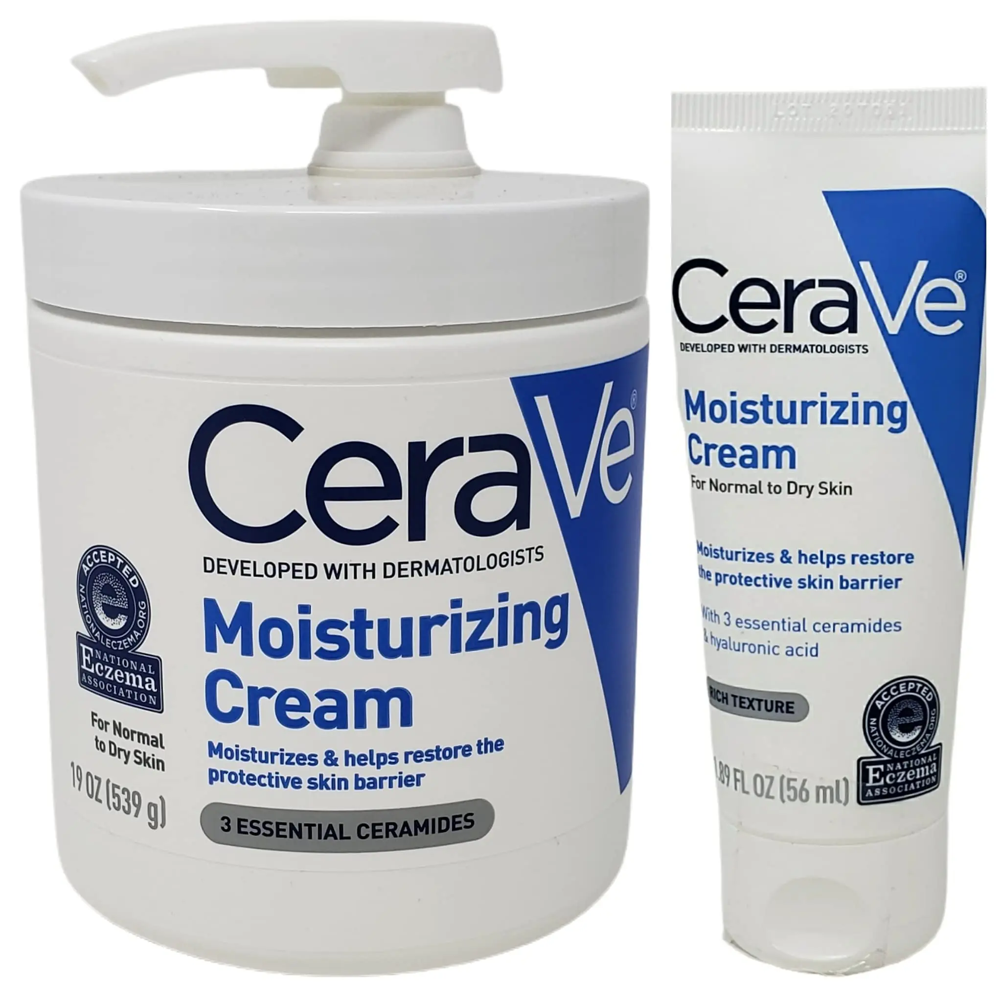 CeraVe Moisturizing Cream | Body and Face Moisturizer for Dry Skin | Body Cream with Hyaluronic Acid and Ceramide | Normal | Fr