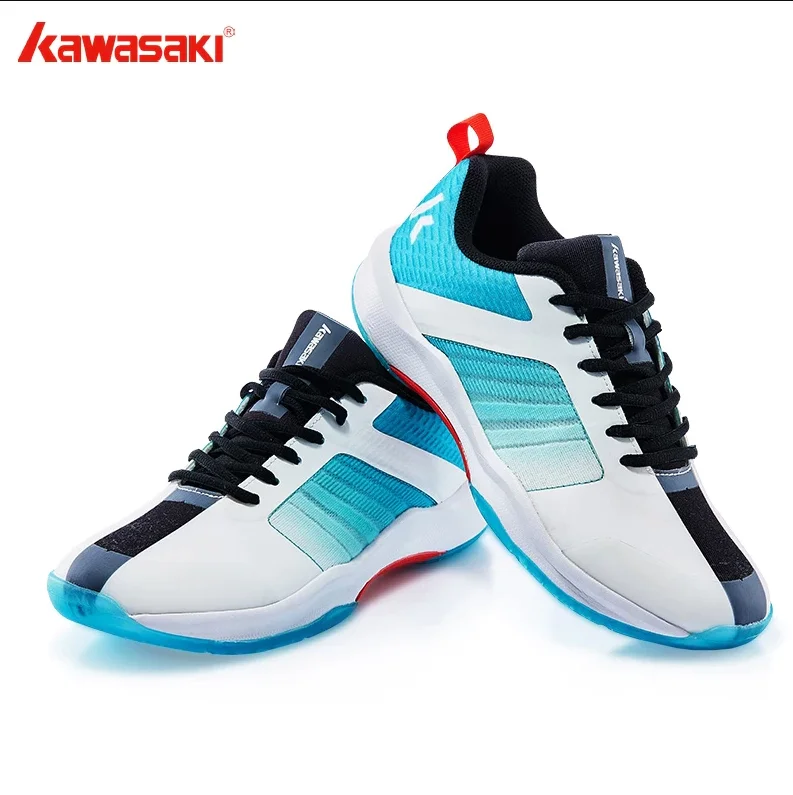 Kawasaki Professional Badminton Shoes Breathable Anti-Slippery Sport Blue Shoes for Men Women Zapatillas Sneaker K-367