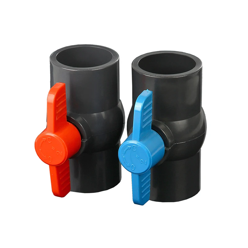High Quality PVC Ball Valve Customization Support Plastic Ball Valves All sizes Grey Color Ball Valve
