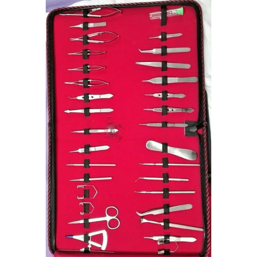 Micro Surgery Ophthalmic Cataract Eye Set 32 Pieces High Quality Stainless Steel Surgery Operating Instruments Medical Tools