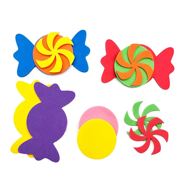 DIY 4 Pcs Pop-up Big Candy Eva shapes preschool arts and crafts educational materials