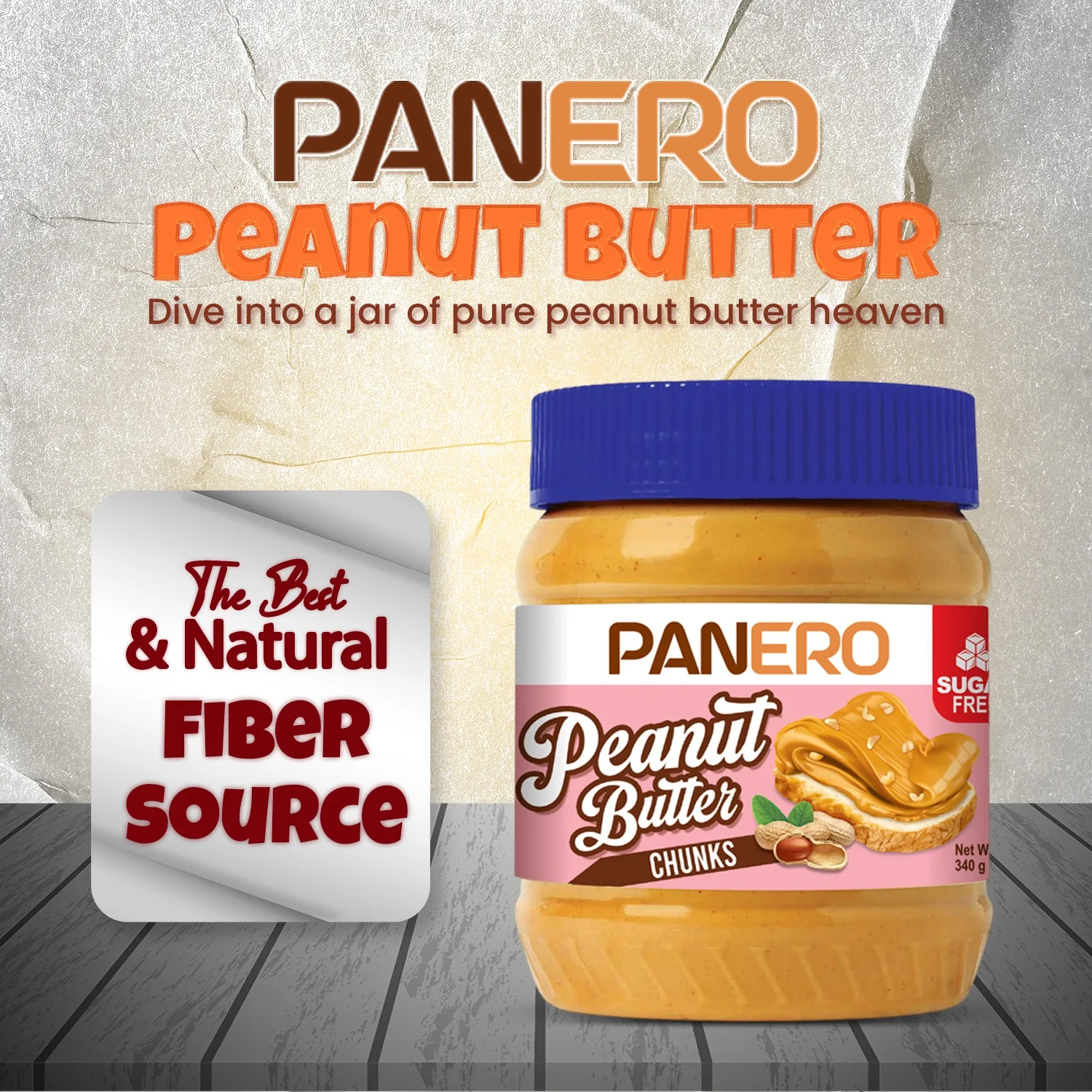 Peanut Butter with Chunks Sugar Free Full of Nutritious Healthy Food Heath Conscious Spread High Quality peanut Diabetic Free