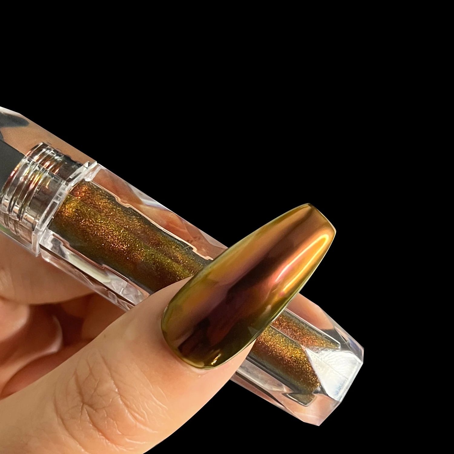 Metallic Mirror Effect Liquid Chrome Nail Mirror Pink Purple Green Chameleon Nail Polish