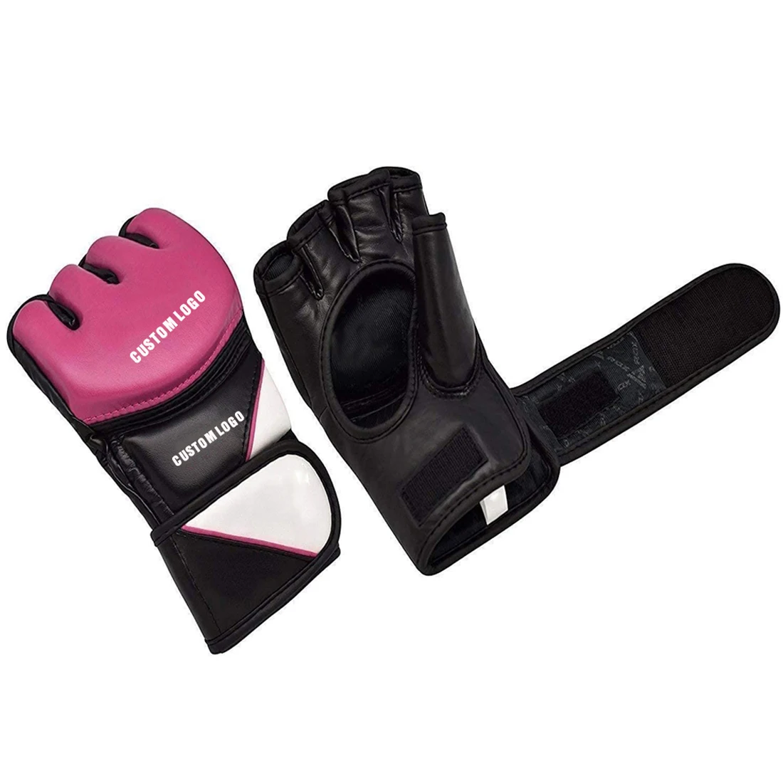 OEM Service Men Half Finger Boxing MMA Gloves Best Price Pakistan Made Punching Equipment