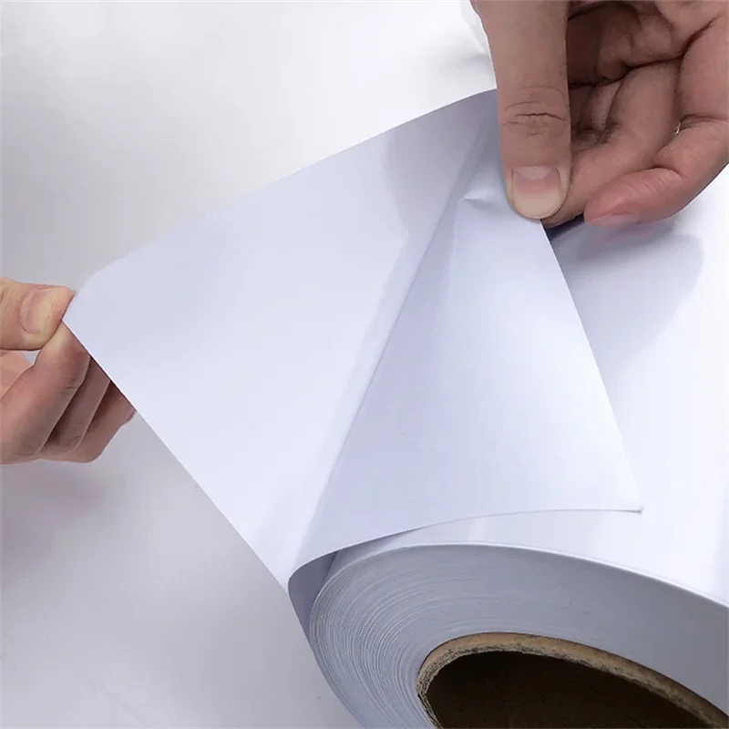 lizheng Silver Metallized Roll Labels waterproof self adhesive sticker paper jumbo rolls sticker paper for inkjet printer
