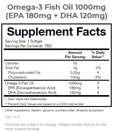 Omega 3 Fish Oil Softgel Capsules OEM ODM Private Label Bulk Supplement Bottle 1000mg EPA 180 DHA 120 Softgels