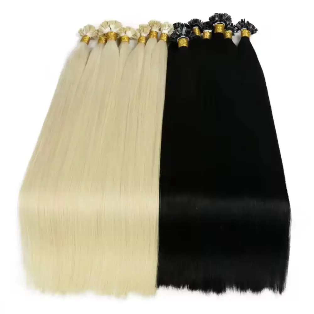 Hot Selling Virgin Cuticle Aligned Russian Hair 20 inch 22 inch Double Drawn Nano Ring Tip Human Hair Extensions