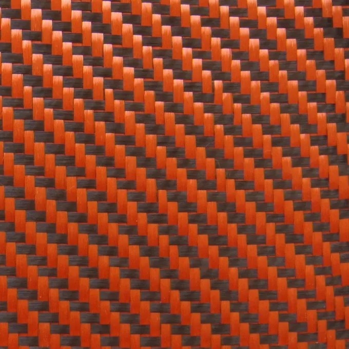 K29 orange kevlar   carbon fiber  fabrics
