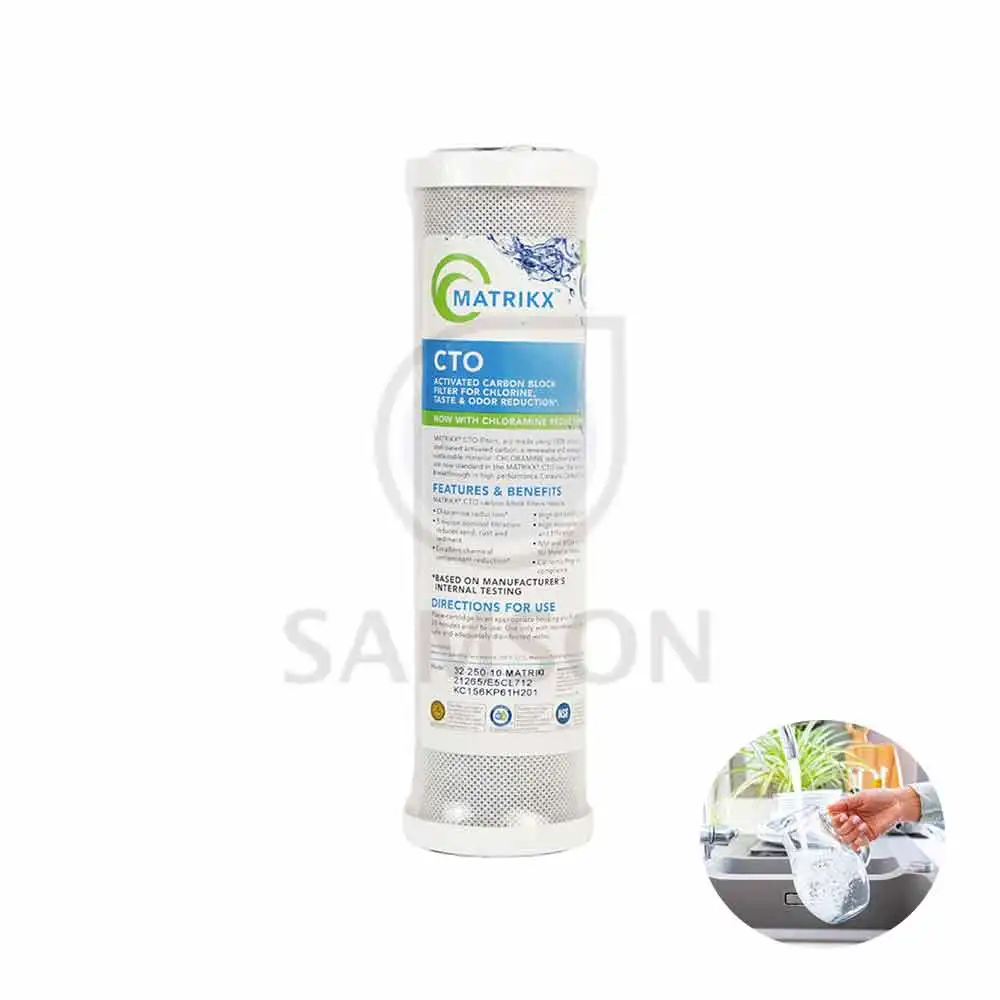 Amazon Hot Sale CTO Activated Carbon Block Filter 5 Micron Rate for Quick Removal of Chlorine from Household Water