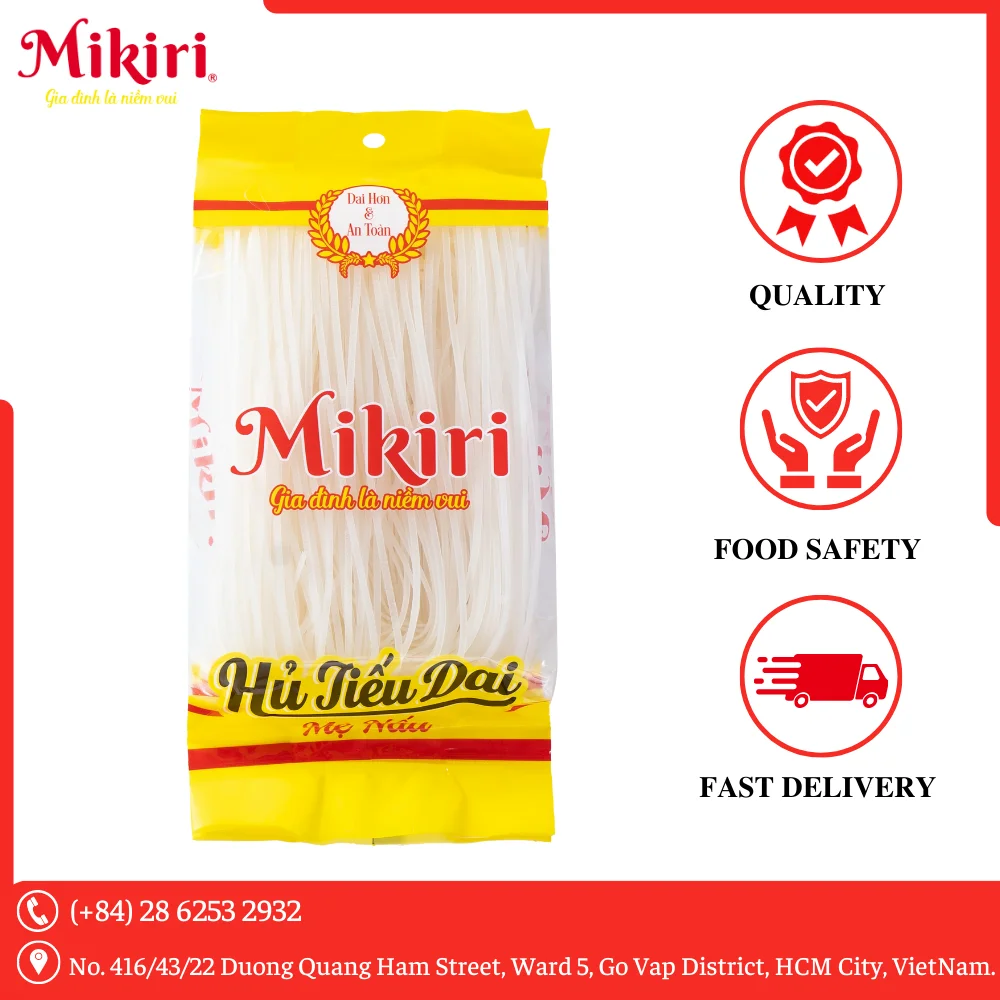 Advance Noodles in Viet Nam Bucatino Pipe Noodles Ingredient Natural rice flour 80% Taste Delicious Smooth Date One Years Dried