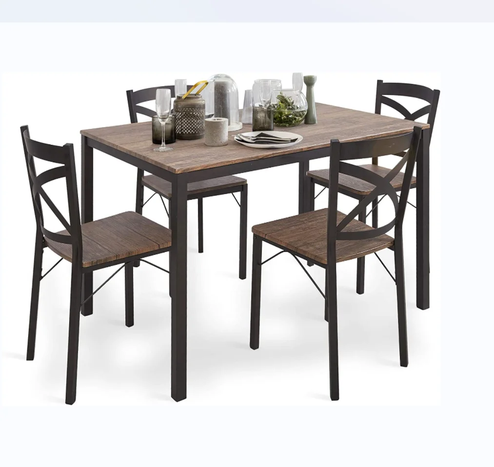 5 piece  Dining Table Modern design cheap  Tables and chairs set for 4 wooden dining tables metal frame for  Living room