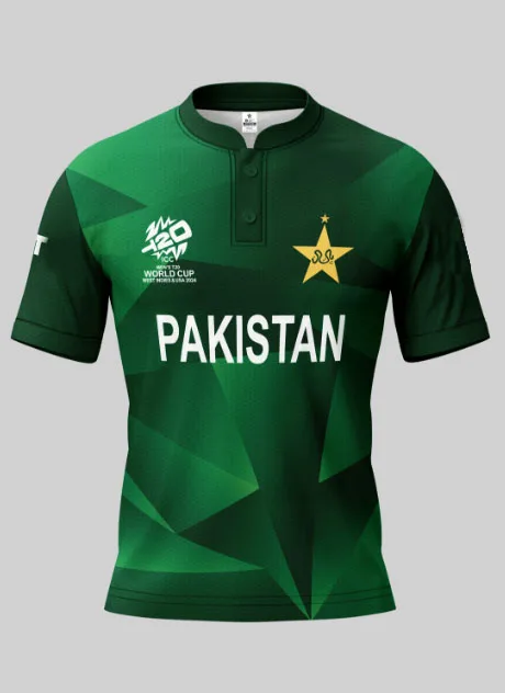 ICC World Cup T20 Cricket Jersey Sportswear for Fans and Players MATRIX T20I WC 2024 Pakistan Cricket Jersey T20 World Cup 2024