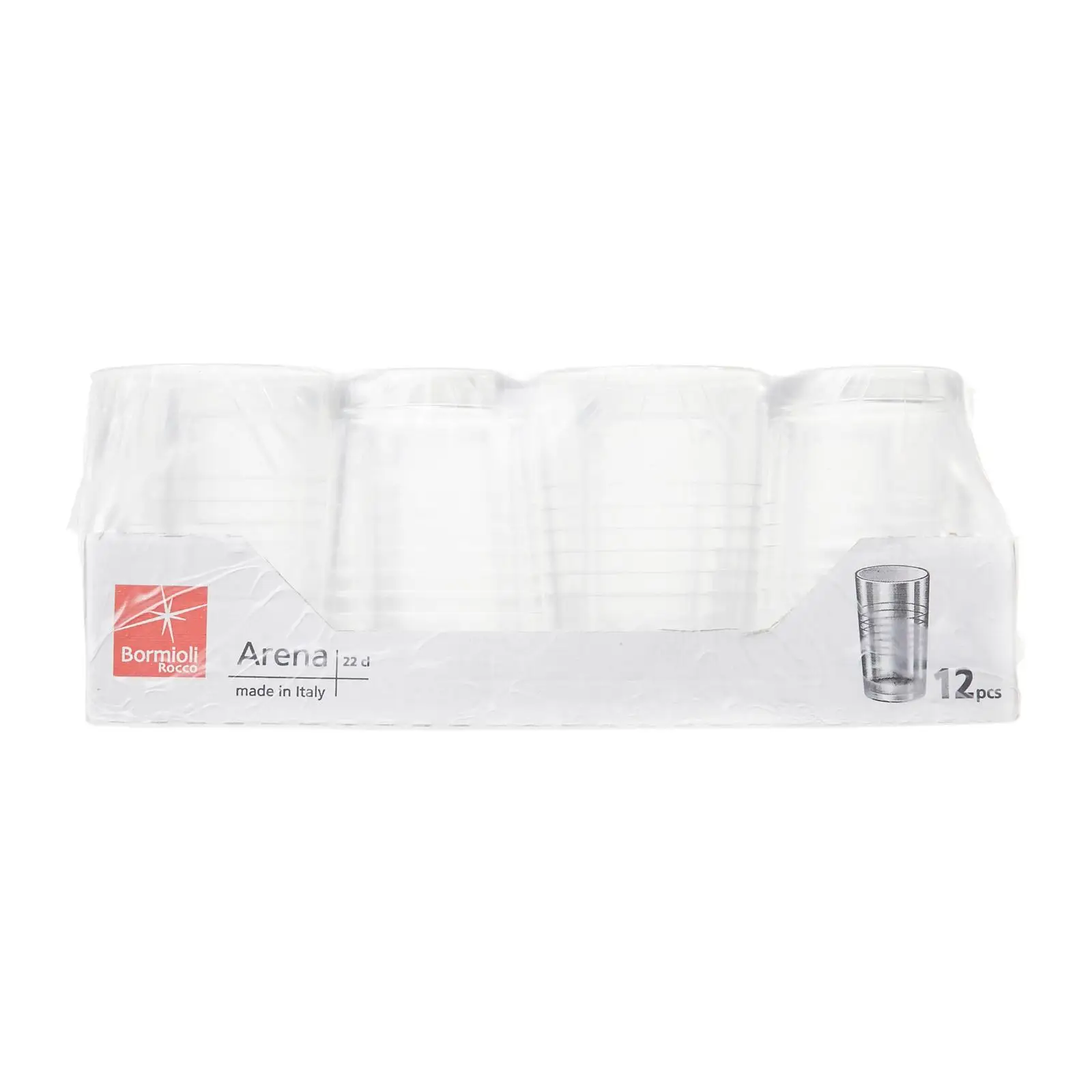 Высококачественное многофункциональное стекло 22Cl (12 шт.) Highball Glass с диаметром 6 8 х9 9 см Сделано в Италии