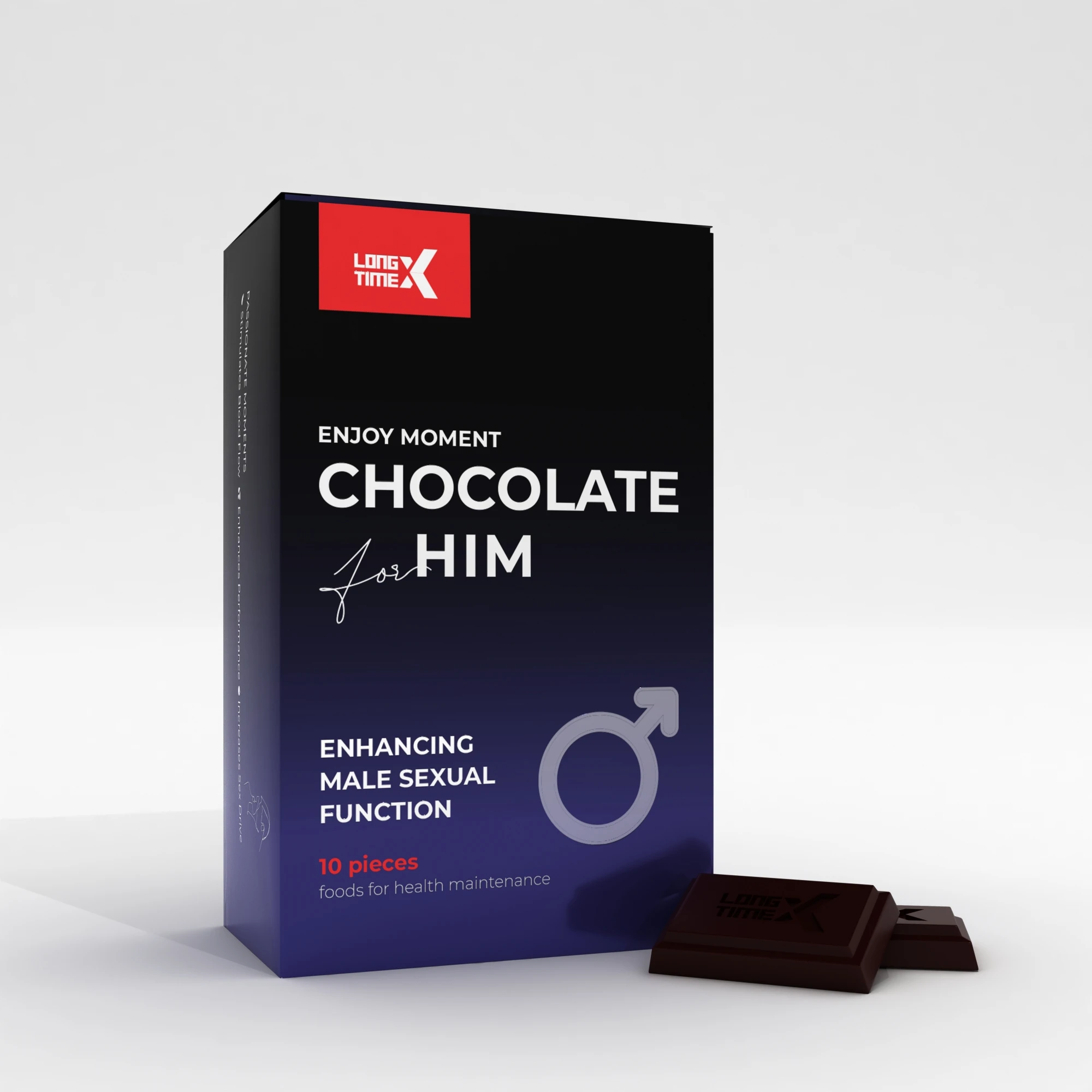 LongtimeX chocolate for him mood boost male enhancement sexual health libido vitality sex toys for men long last in bed