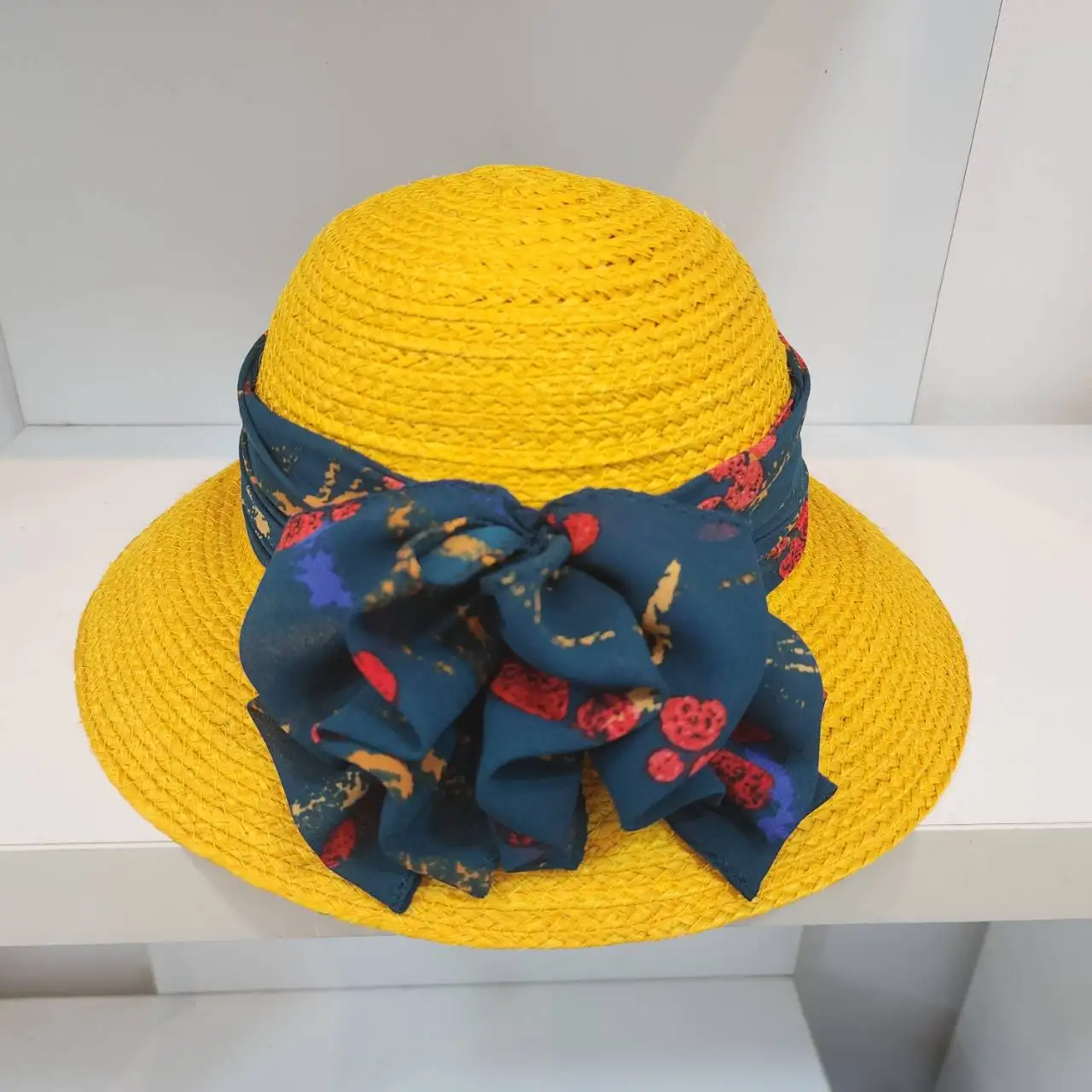 Straw Hats Handmade Products From Natural Material Sisal Plant Eco-Freindly Beach Hat Bowknot Summer Sun Hat Plain Ribbon OEM