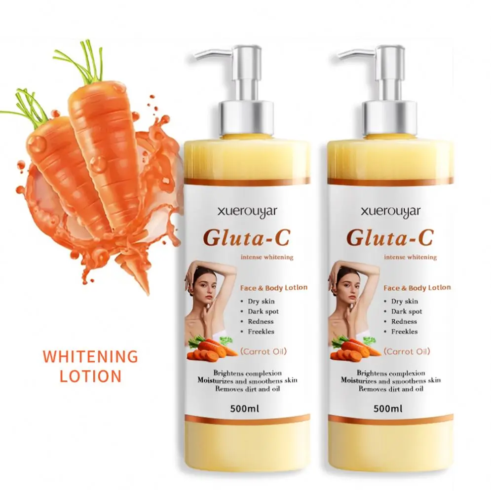 Organic Carotene Body Lotion Reduce Chicken Skin Anti Acne Non-Sticky 500ml Body Care Brightening Moisturizer Body Lotion