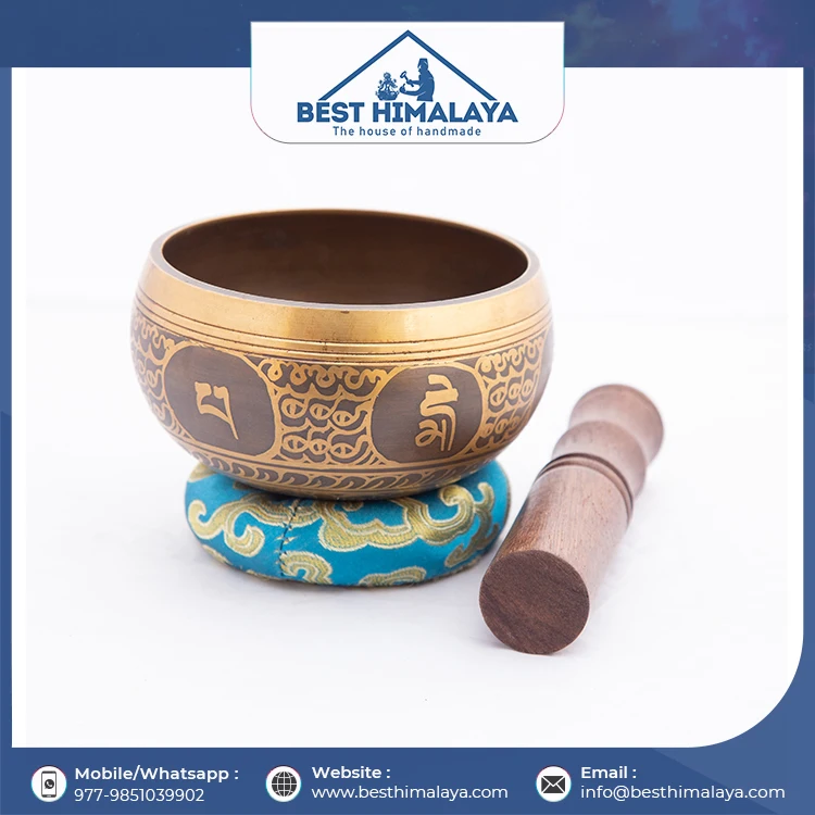 Hand Hammered Tibetan Singing Bowl Used For Meditation Bowl With Wooden Mallet And Silk Pillow Buy At Best Price