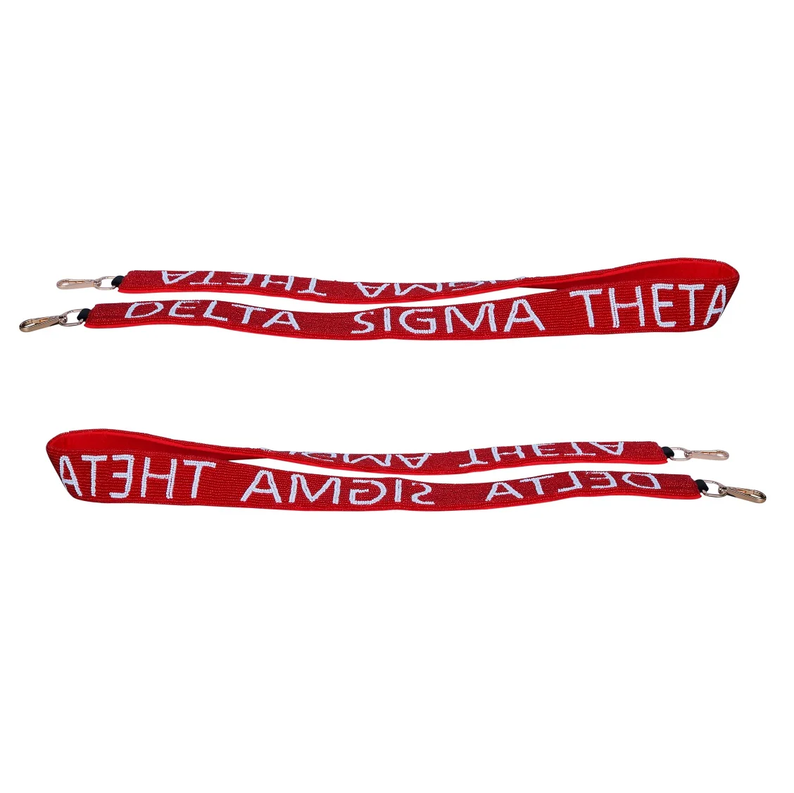 Detachable Beautiful Delta Sigma Th-eta Beaded Belt Purse Straps Sorority Beaded Purse Strap for Sale