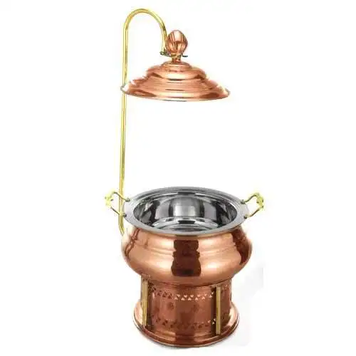 Five Star Hotel Luxury Chafing Dish Metal Copper Hammered Chafing Dish Catering Stainless Steel Hanging Chafing Dish