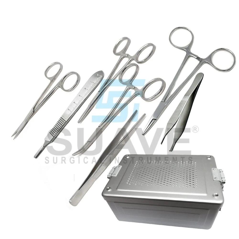 Re Use Able Surgery Suture Kit Basic Set Suture Emergency Surgical Instruments By SUAVE SURGICAL INSTRUMENTS