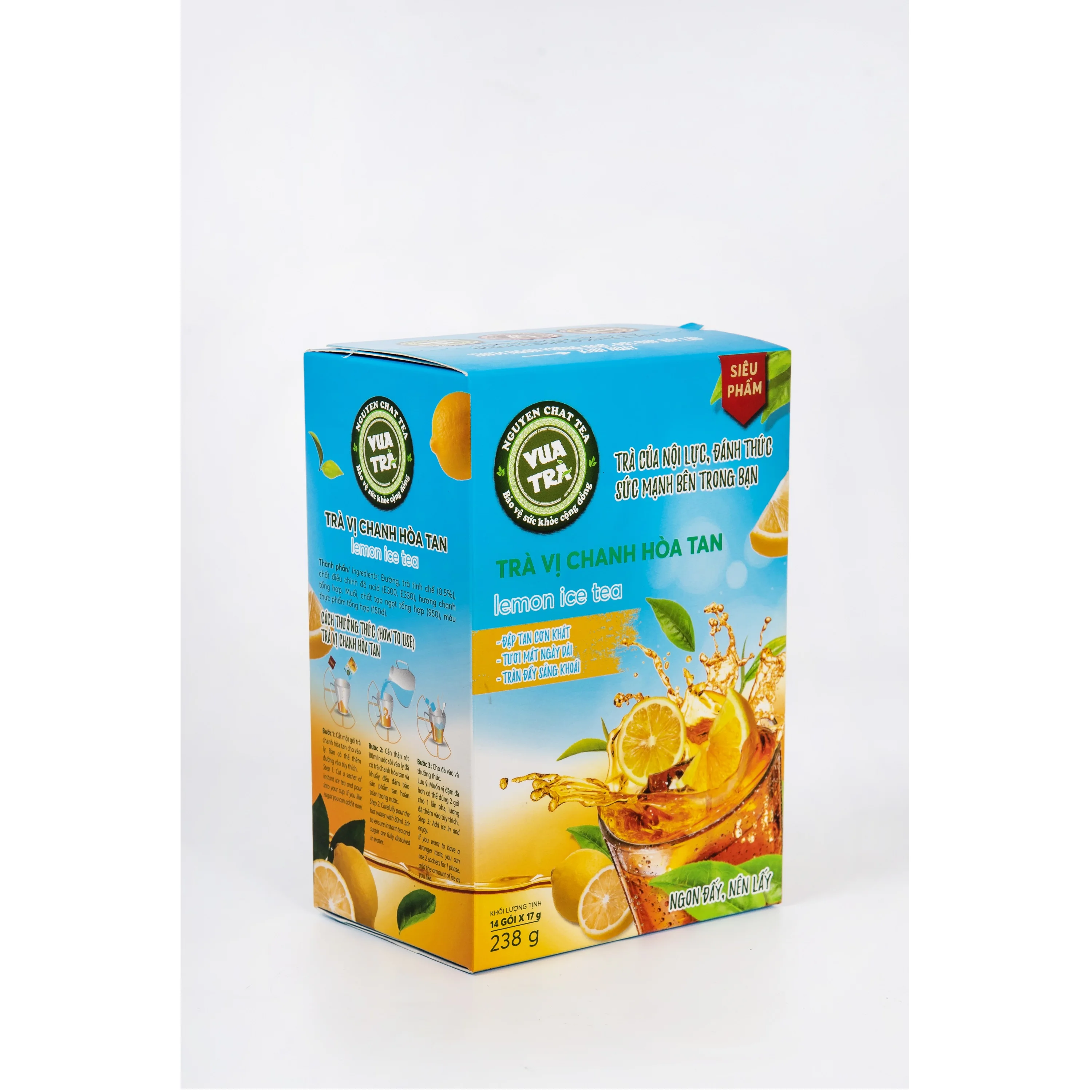Mildness Richness Flavor Sweet Mild Sour Tasty Beverages Vietnam High Quality Instant Sugar Lemon Tea Powder In Box Packaging
