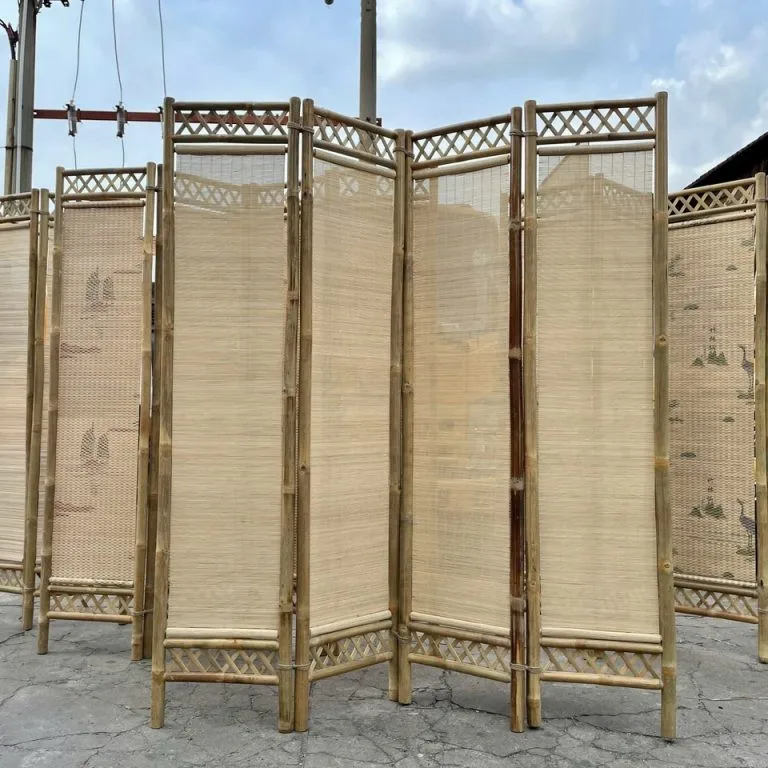 Screen divider cheap wall dividers bamboo room screens panel folding privacy decorative separation partitions
