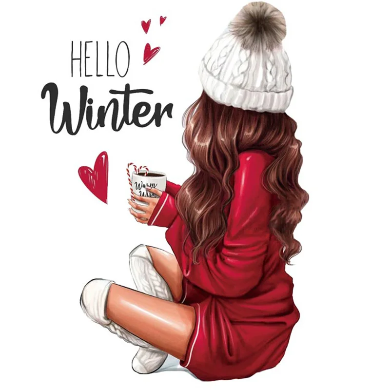 Переводная Рождественская футболка переводная термопечать для кофе латте перечной мяты снеговика дизайн DTF