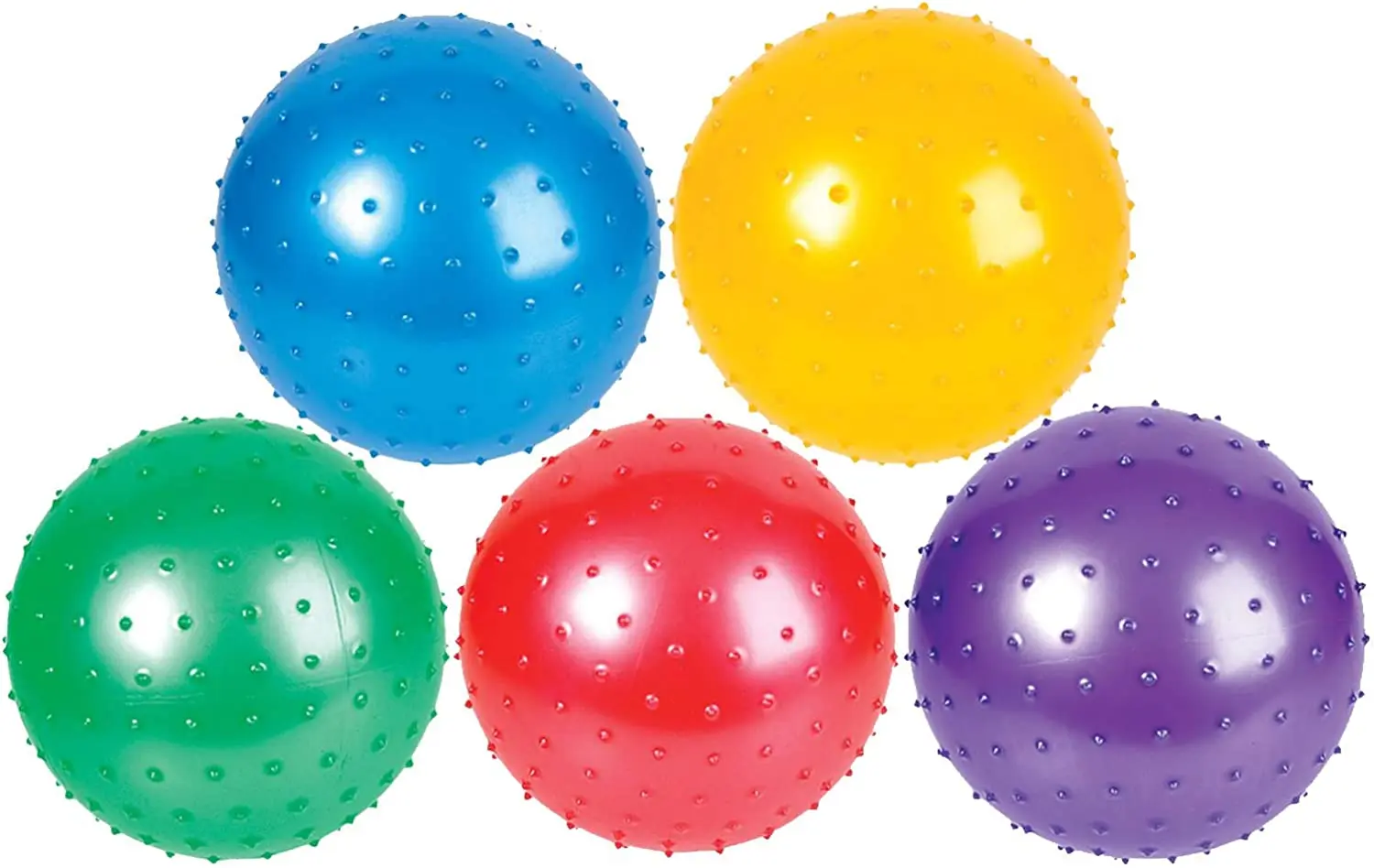 7 Inch Knobby Balls Assorted Colors 5 Pack