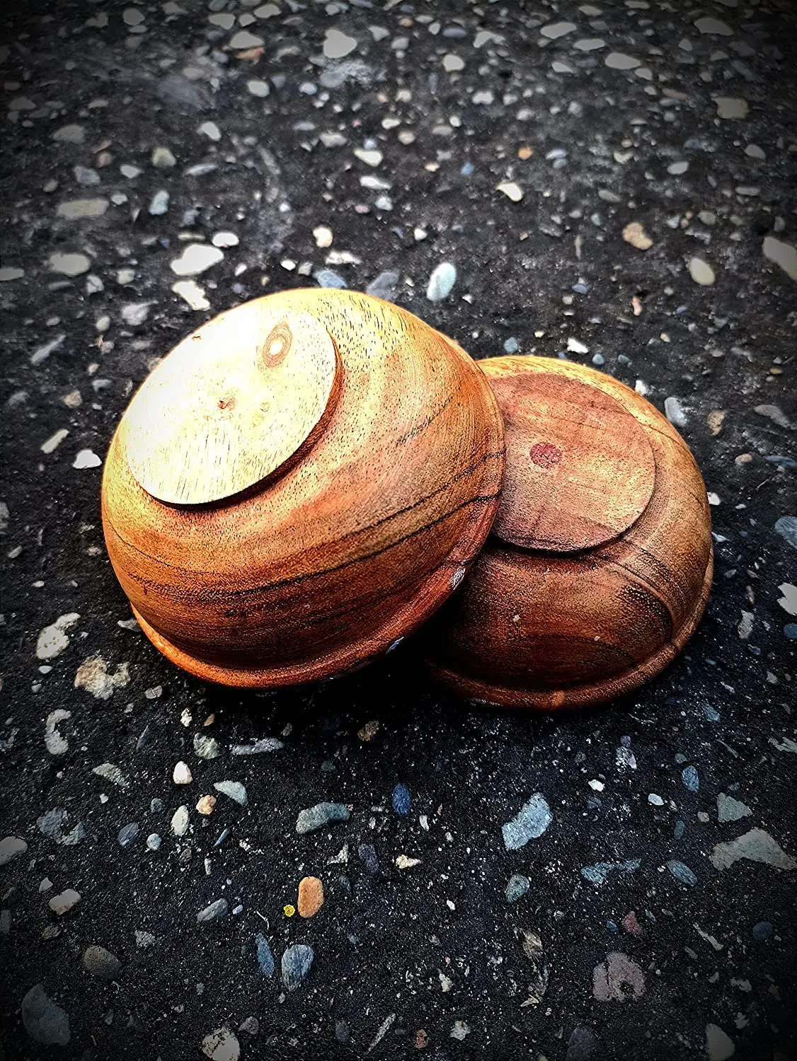 Decor Handmade Wooden Snacks and Dip Bowls - Mini Wooden Bowls for Dry Fruits, Condiments, Fruits and Veggies - Multipurpose
