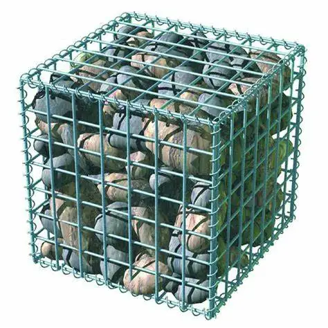 Galvanized PVC coated stone cage net basket