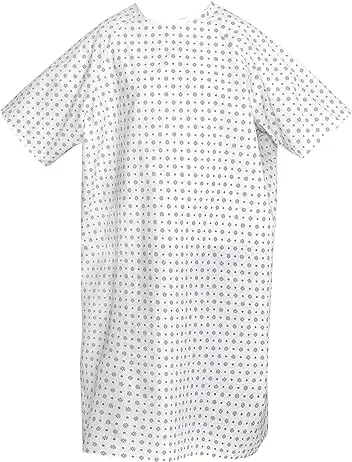 Wholesale Prices Export Quality Men Women Printed Patient Gowns 100% Polyester Hospital Gowns full length gown
