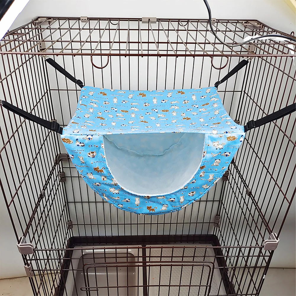 Wholesale 2 Level Comfortable Hammock Bed Double Layer Soft Plush Hanging Pet Bed