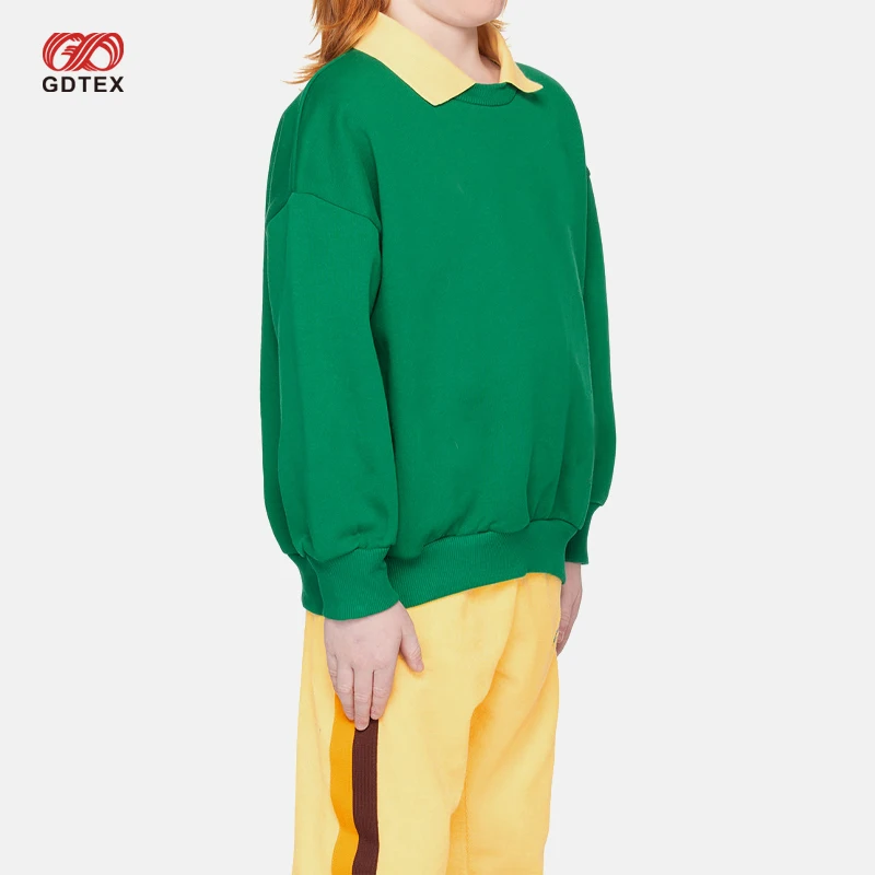 GDTEX Custom Classic Tennis Sport French Terry Crewneck Sweatshirt and pants tracksuit streetwear 2pcs children clothing set