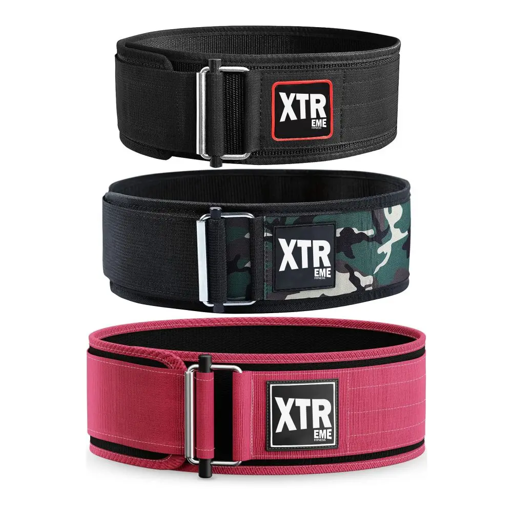 Quick Locking Weightlifting Belt for Bodybuilding, Powerlifting, Cross Training - 4inch Adjustable Lifting Back Support belts