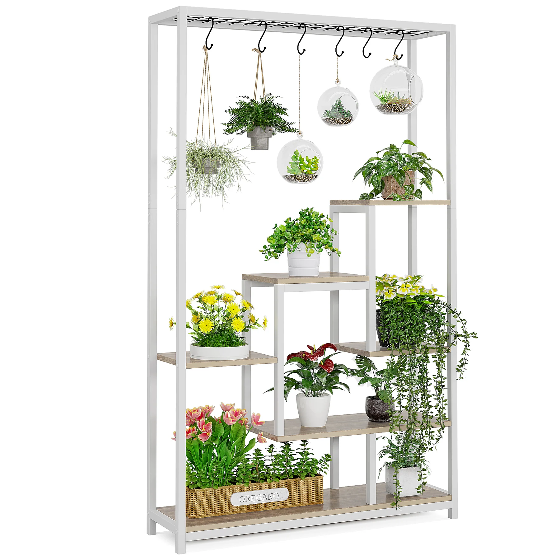 2 PCS Flower Stands Indoor Metal Outdoor Pot Stand Plant Shelves Garden Shelf Plant Stand