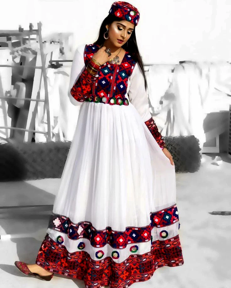Tribal ethnic vintage kuchi dress, Afghan/Pakistani Kuchi party traditional multi color Dress Factory in Peshawar