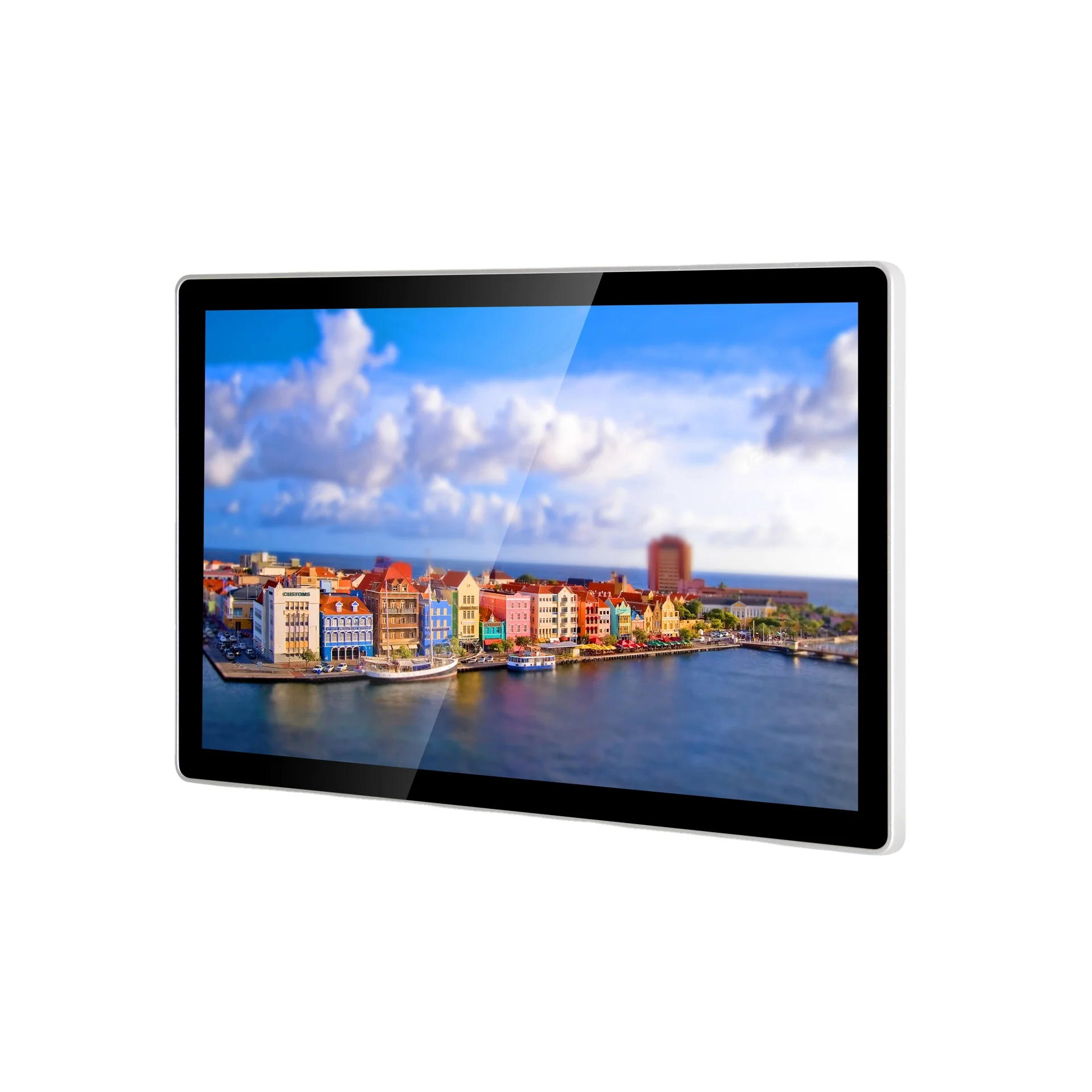 32 inch Wall Hanging LCD Screen Touch Monitor Advertising Video Player For Vehicles