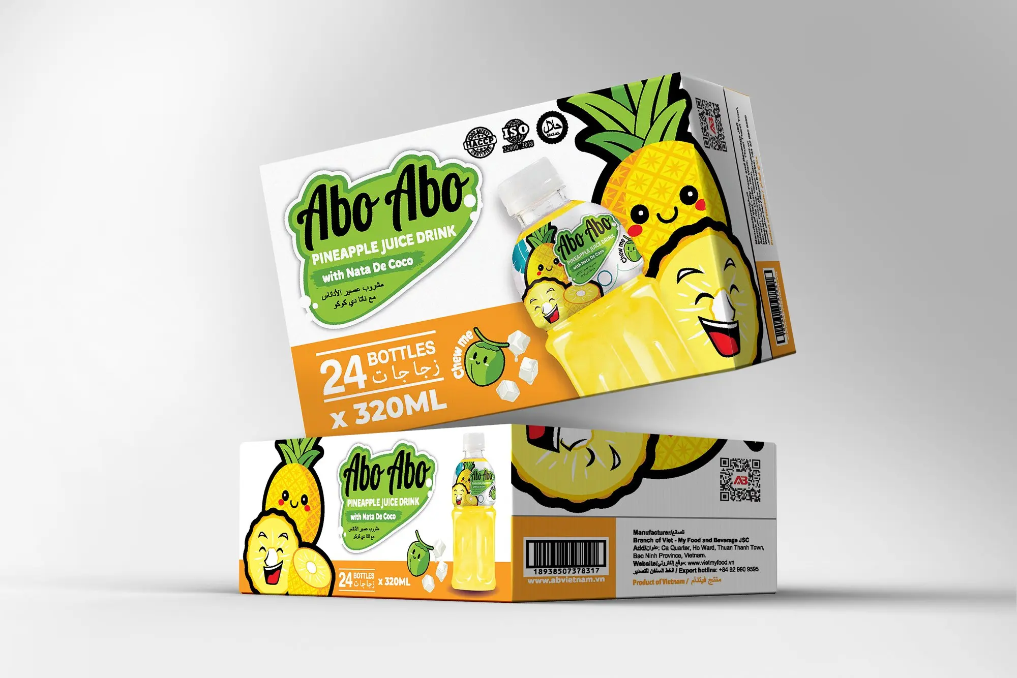 Бренд Abo Nata de Coco Ананасовый натуральный фруктовый сок от вьетнамского производителя упаковка для бутылок