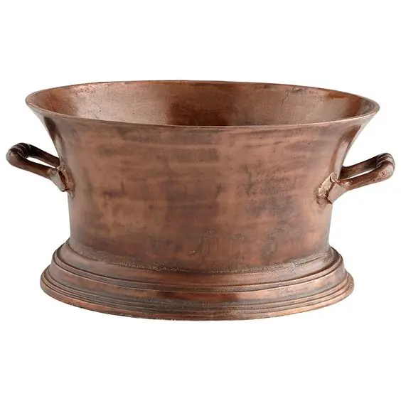 Copper Antique Metal Hamper Design Decorative Bucket Home Decor New Design Best Selling With Handle