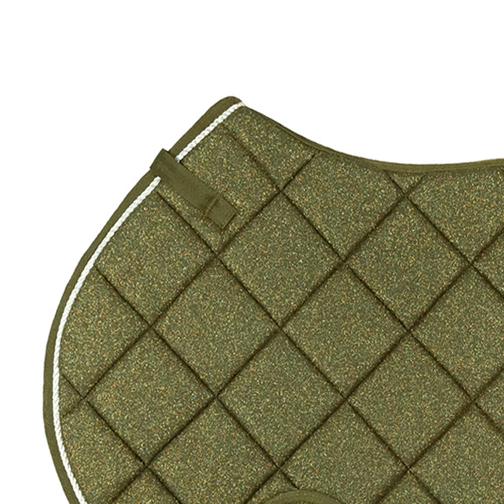Horse Saddle Pad Satin Tack Saddle Pad Horse Racing Saddle Equipment Wholesale Custom Made Satin Shiny Glitter