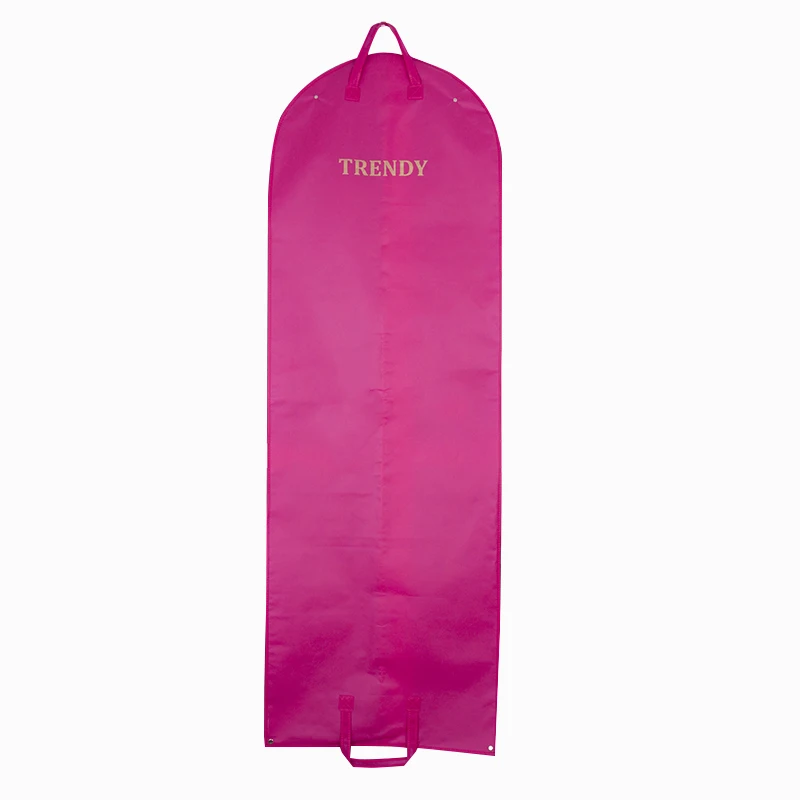 Portable High Grade costume fabric zippered garment bag with zipper wholesale