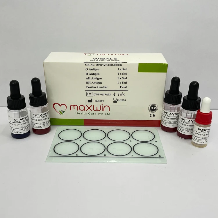 Ready to Use Maxwin Laboratory Diagnosis Reagent Widal 4 Antigen Test Kit Set from Trusted Dealer for Genuine Buyers