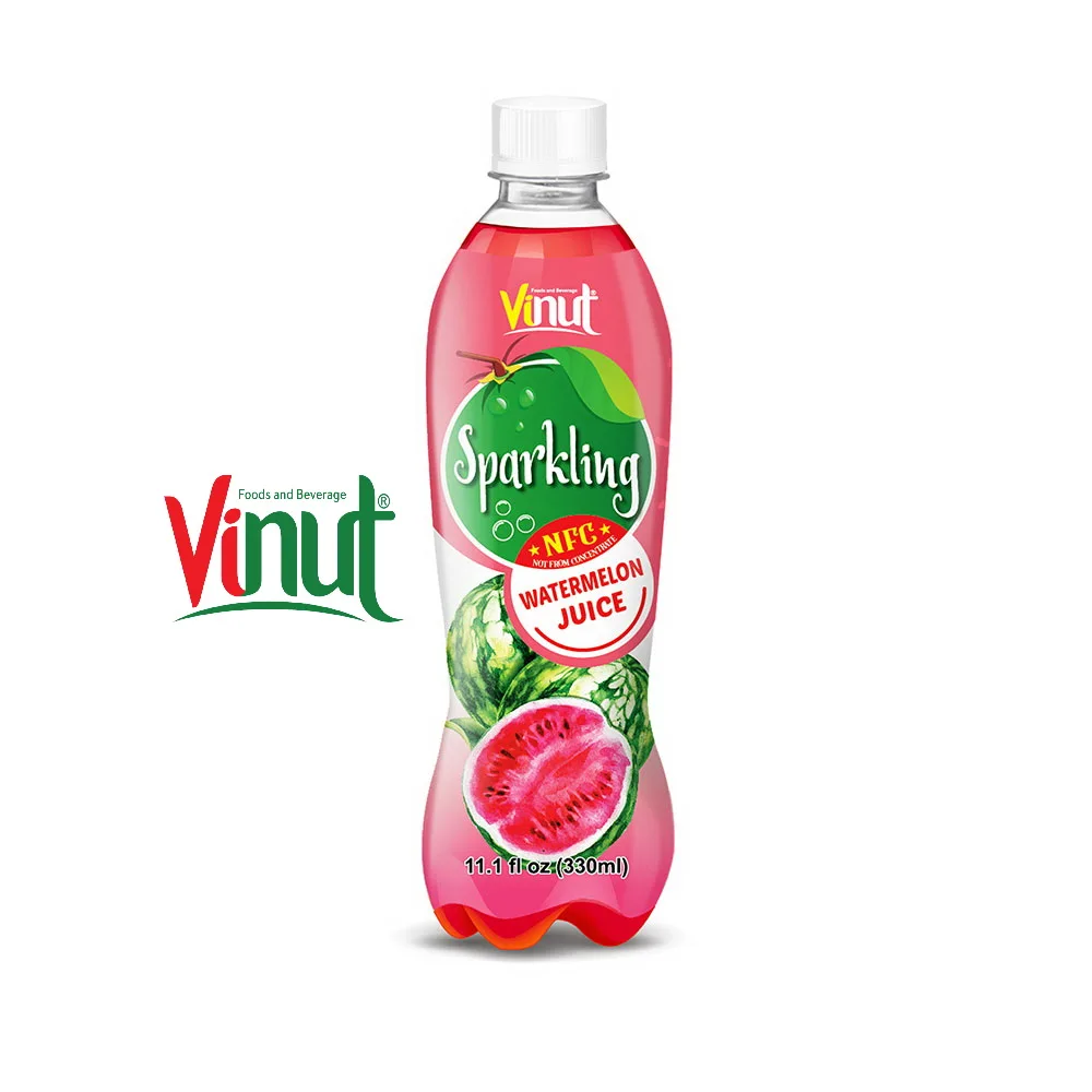 Best Manufacturer Supplier from Vietnam 330m VINUT Sparkling Watermelon fruit juice for health good taste from fruit